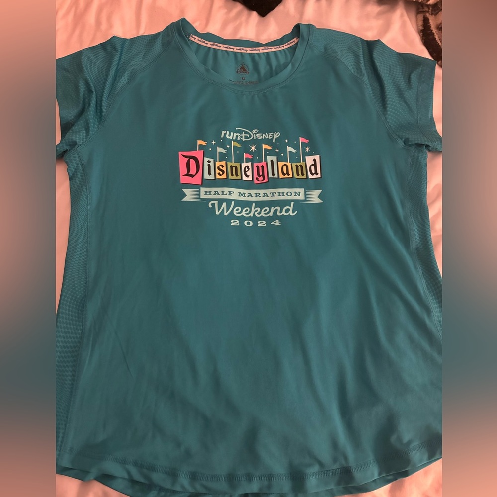 2024 Disneyland Half Marathon Weekend Short Sleeve Shirt Teal - XL